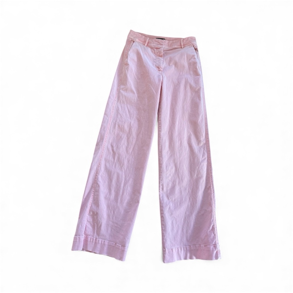 J.Crew Wide-Leg Chino Pants in Pink | Size 2 - Picture 2 of 3